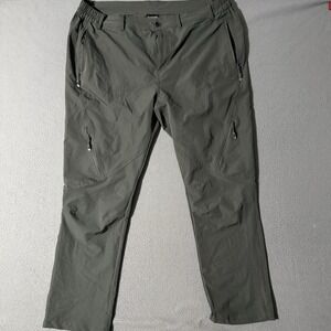 Postropaky Pants Men's 40x30 Gray Nylon Blend Stretch Fabric Elastic Side Waist